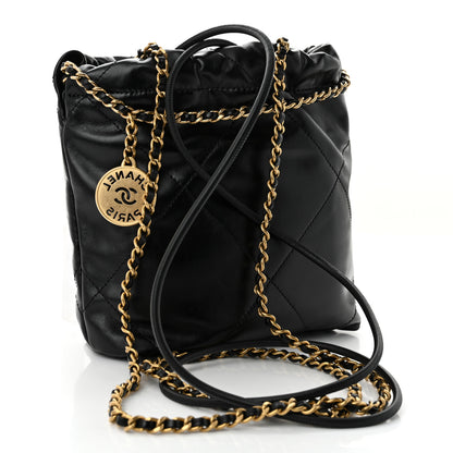 Chanel Shiny Calfskin Quilted Mini Chanel 22 Black 3 of 10