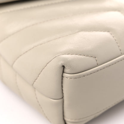 Saint Laurent Calfskin Y Quilted Monogram Toy Loulou Crossbody Bag Crema Soft 9 of 15