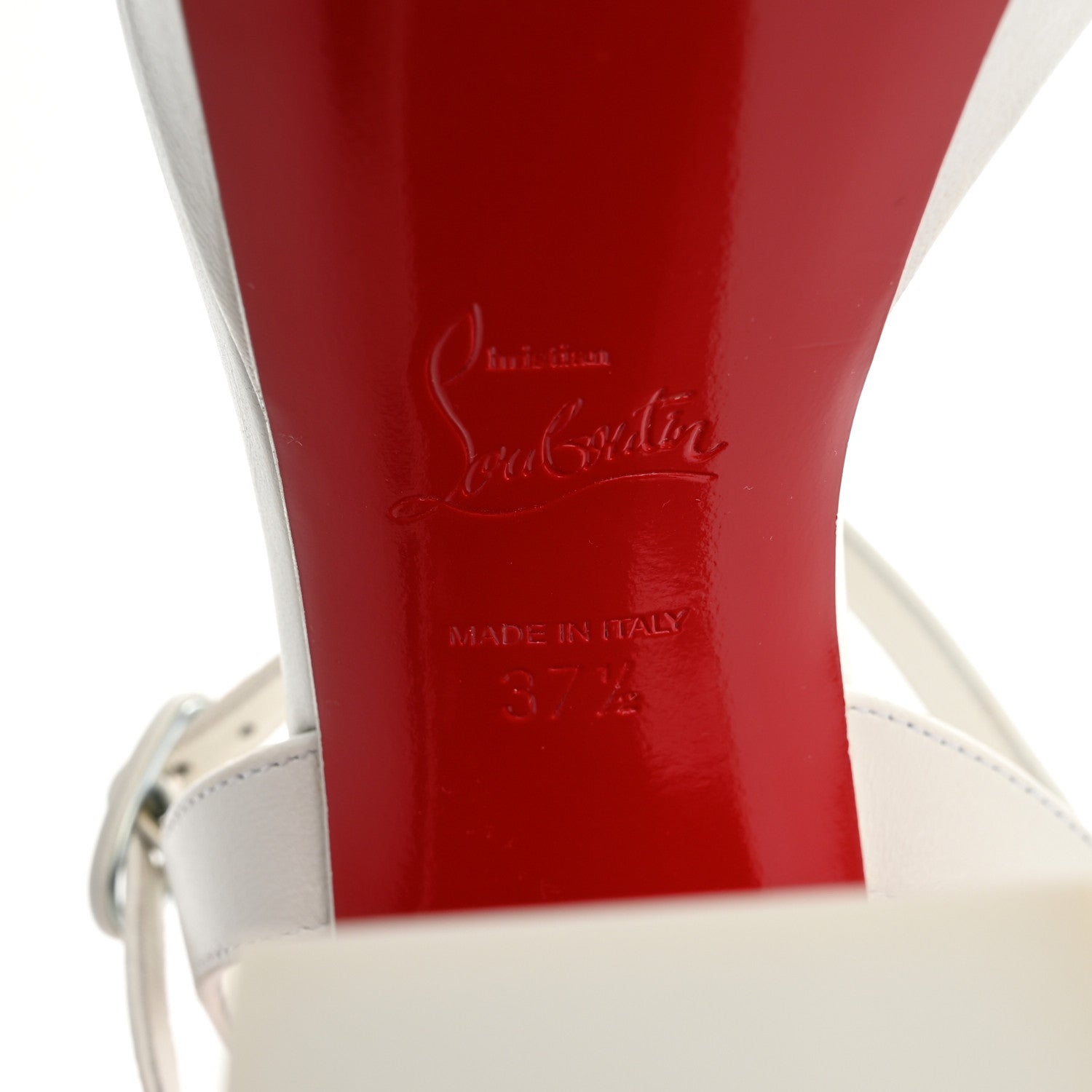 Christian Louboutin Nappa Movida 130 Platform Sandals 37.5 Bianco 8 of 13