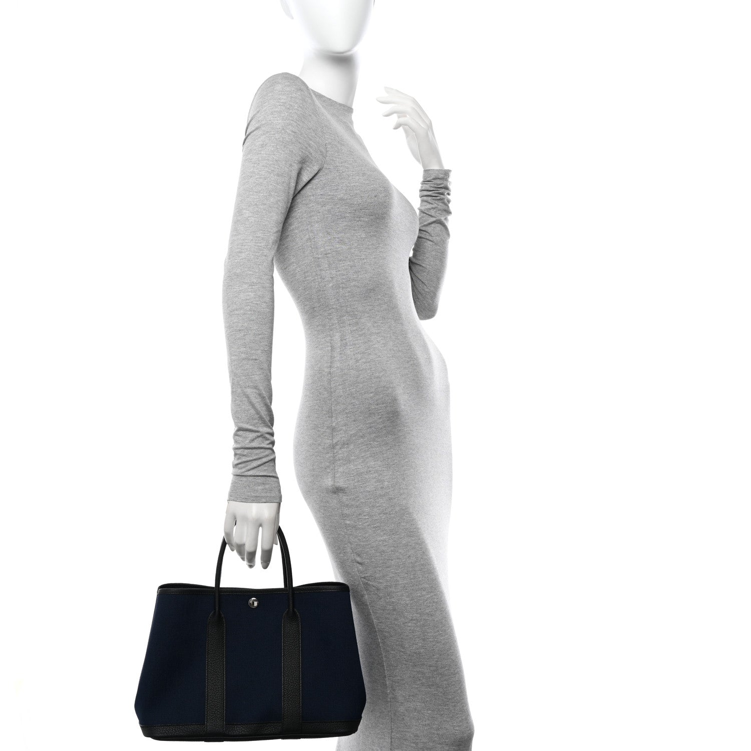 Hermes Toile Militaire Negonda Garden Party 30 TPM Bleu Marine Black 2 of 10