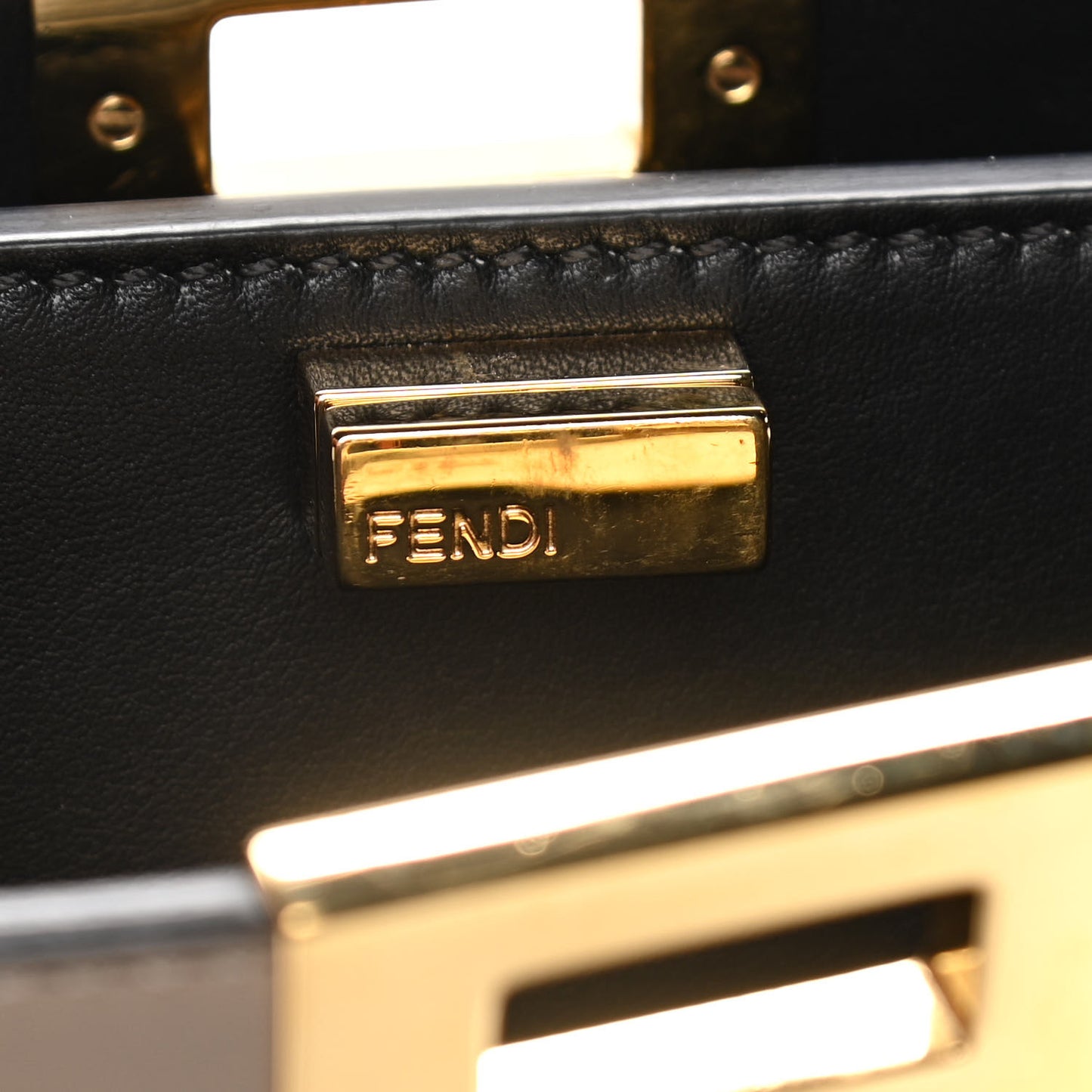 Vitello Tahiti Burro Medium Peekaboo Iconic Essentially Satchel Tortora Black