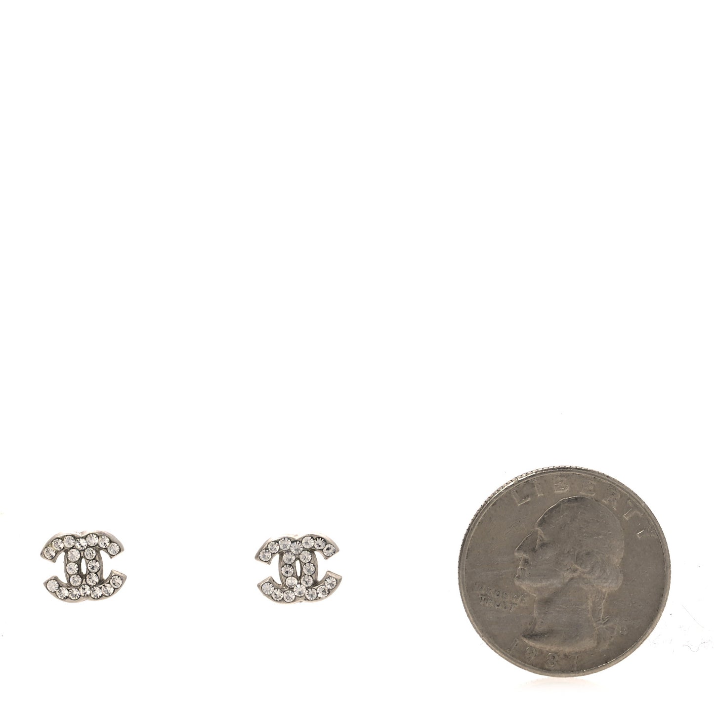 Crystal Mini Timeless CC Earrings Silver