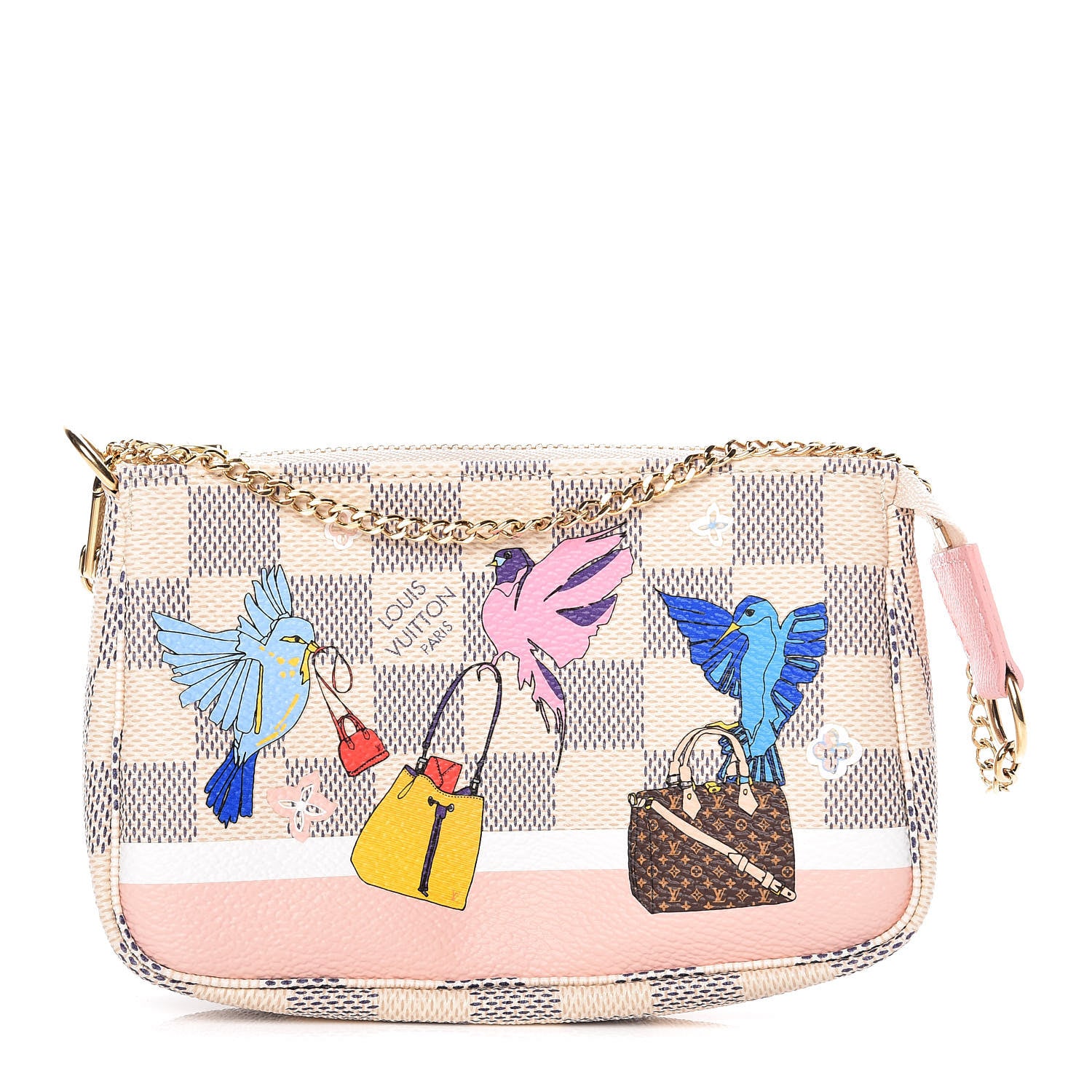 Louis Vuitton Damier Azur 2018 Christmas Animation Mini Pochette Accessories 1 of 10
