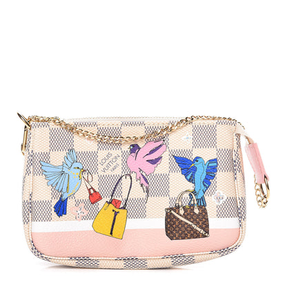 Louis Vuitton Damier Azur 2018 Christmas Animation Mini Pochette Accessories 1 of 10
