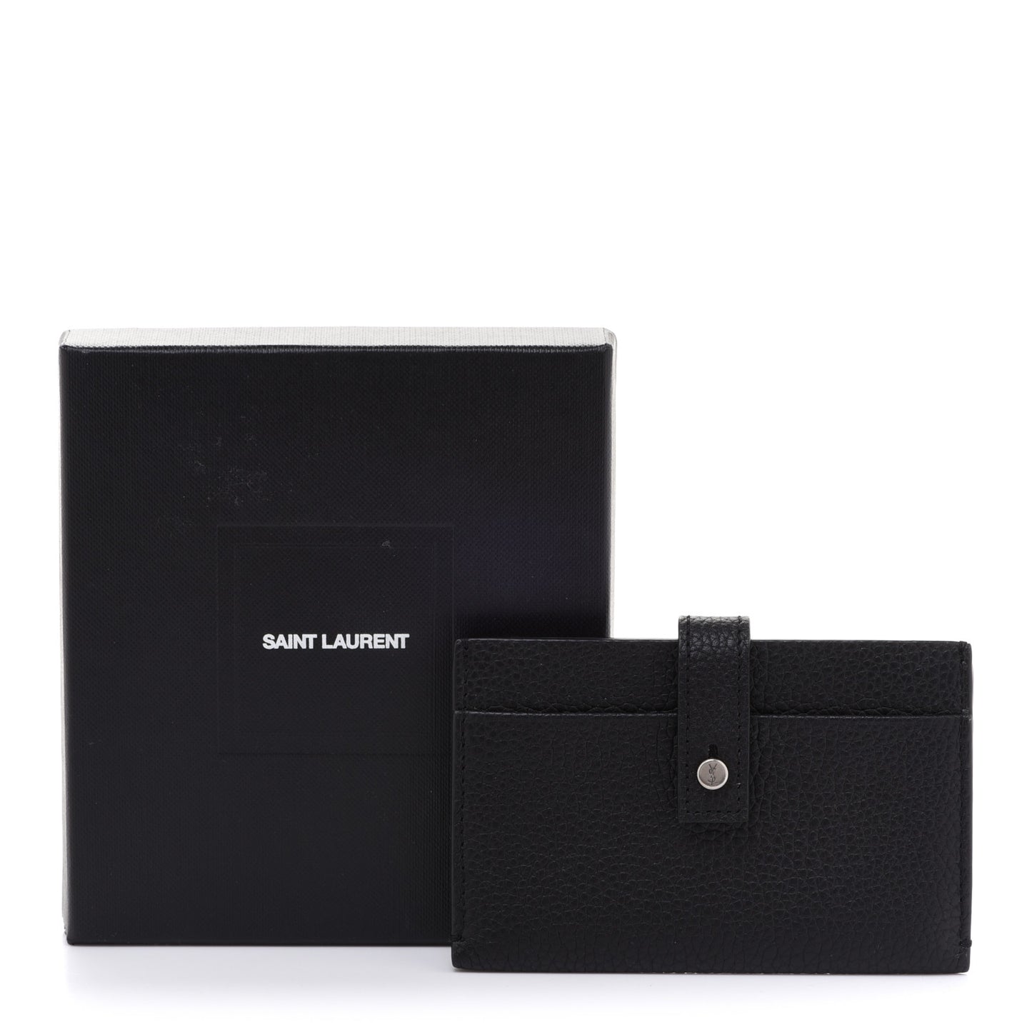 Grained Calfskin Sac De Jour Card Case Black