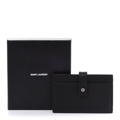 Saint Laurent Grained Calfskin Sac De Jour Card Case Black 9 of 9