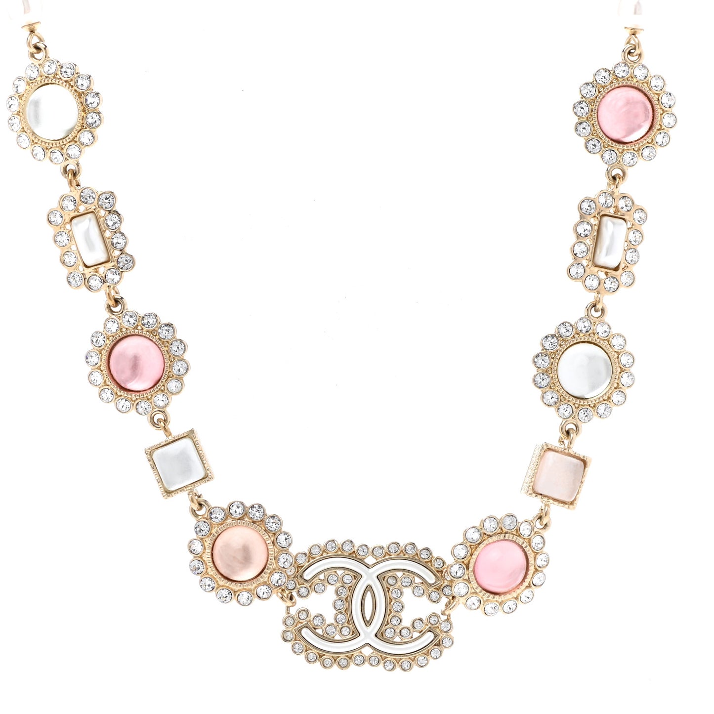 Crystal Pearl CC Choker Gold Pink Gold