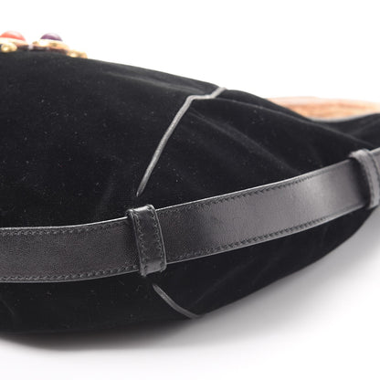 Saint Laurent Velvet Beaded Mombasa Black 17 of 17