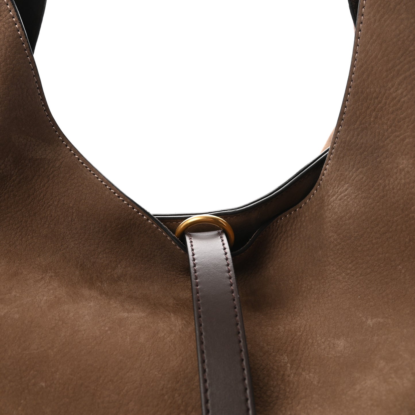 Suede Calfskin Marcie Hobo Bag Flannel Grey