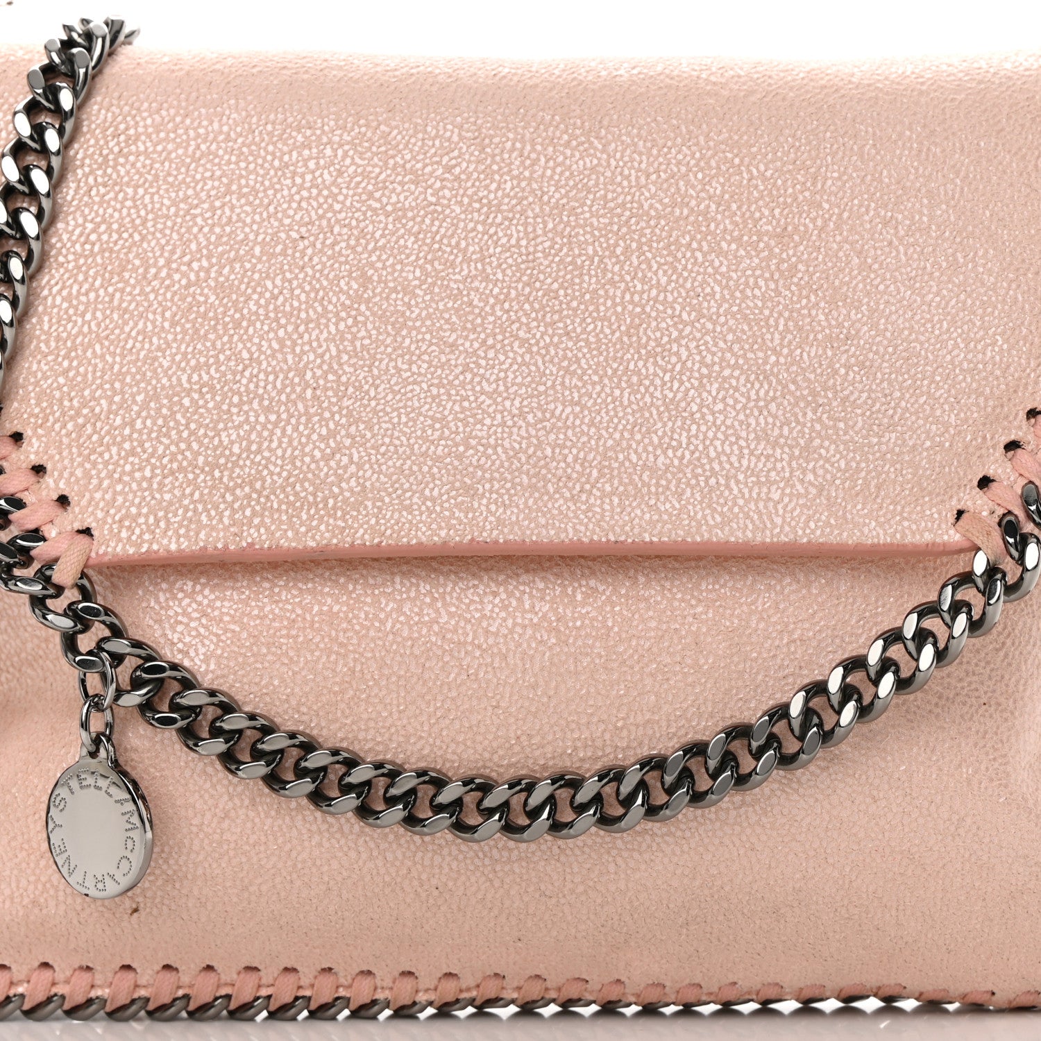 Stella McCartney STELLA MCCARTNEY Shaggy Deer Mini Falabella Crossbody Bag Powder 8 of 18