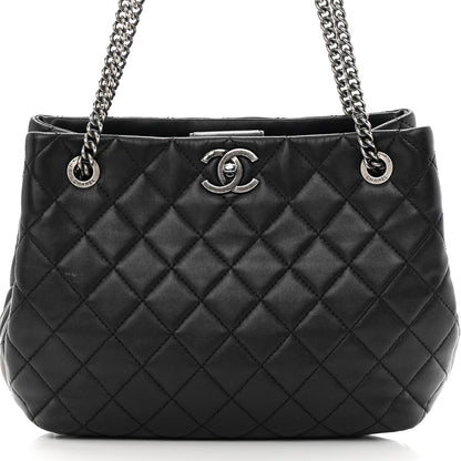 Chanel Lambskin Quilted Accordion Tote Black 8 of 16
