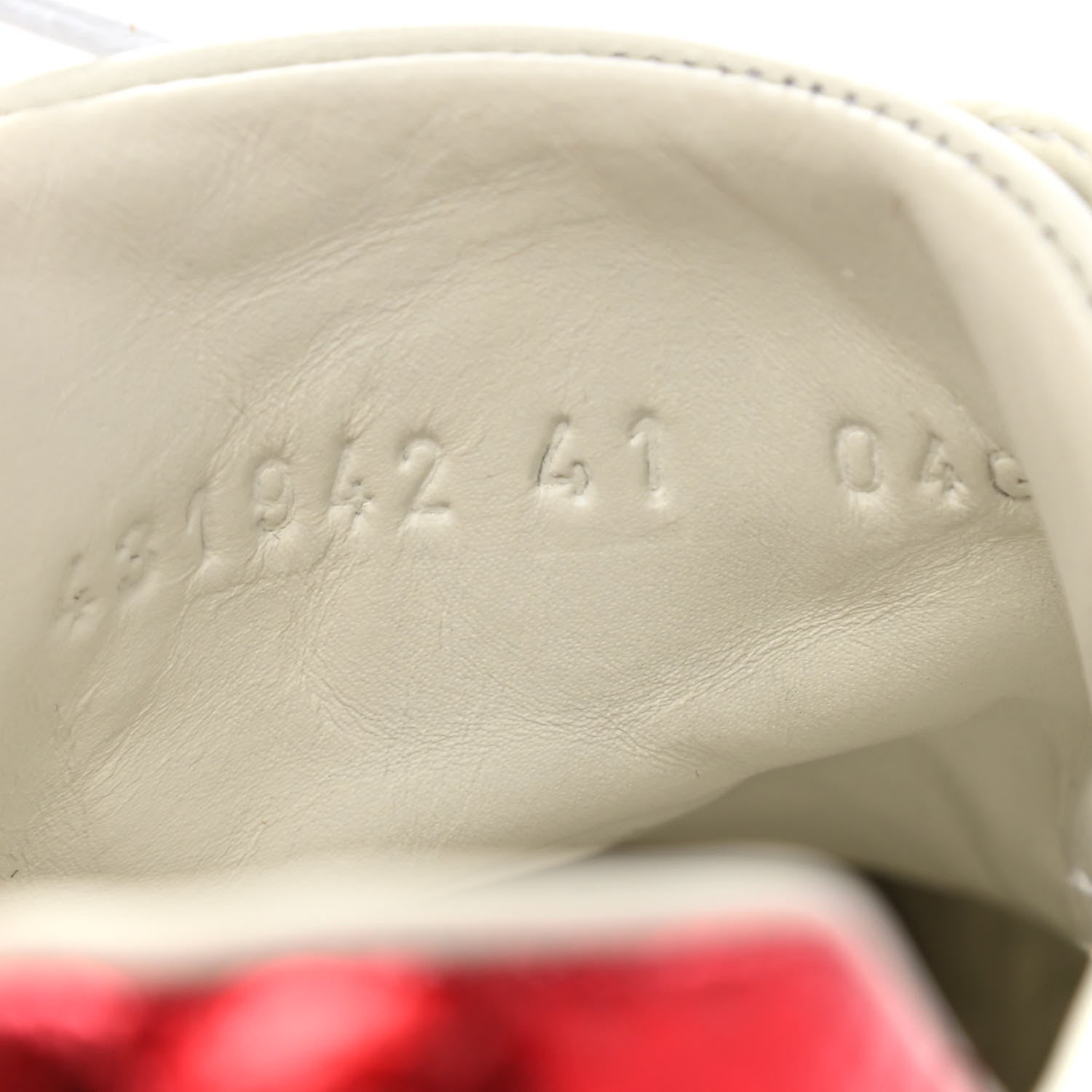 Gucci Calfskin Ayers Bee Embroidered Womens Ace Sneakers 41 White Green 9 of 9