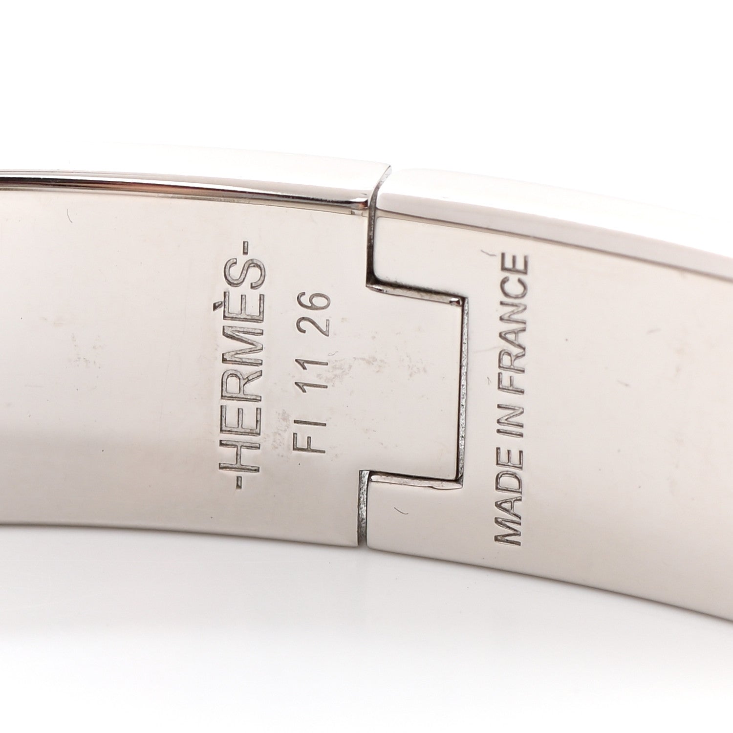 Hermes Enamel Narrow Clic Clac H Bracelet PM White 4 of 5