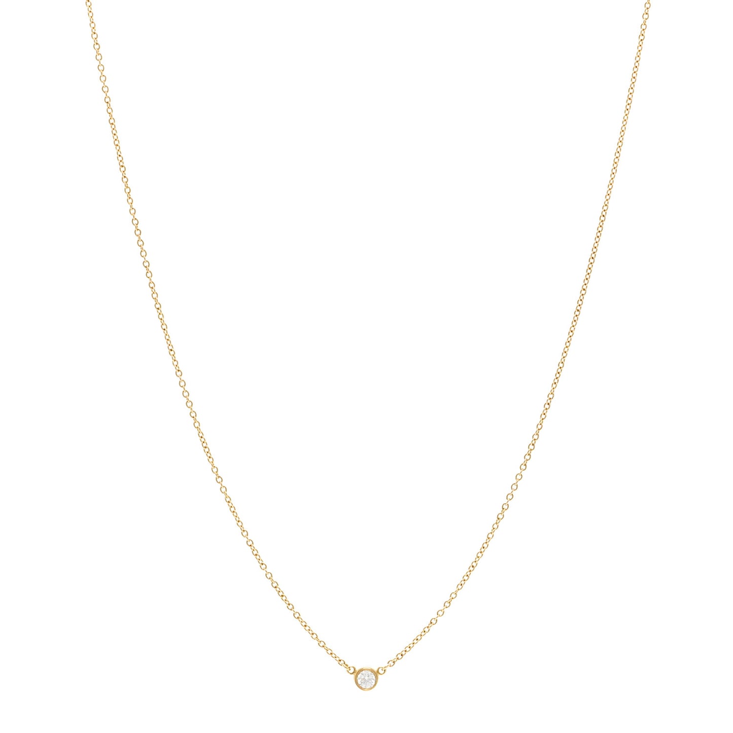 18K Yellow Gold Diamond .10ct Elsa Peretti Diamonds by the Yard Pendant Necklace