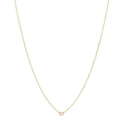 Tiffany 18K Yellow Gold Diamond .10ct Elsa Peretti Diamonds by the Yard Pendant Necklace 1 of 4