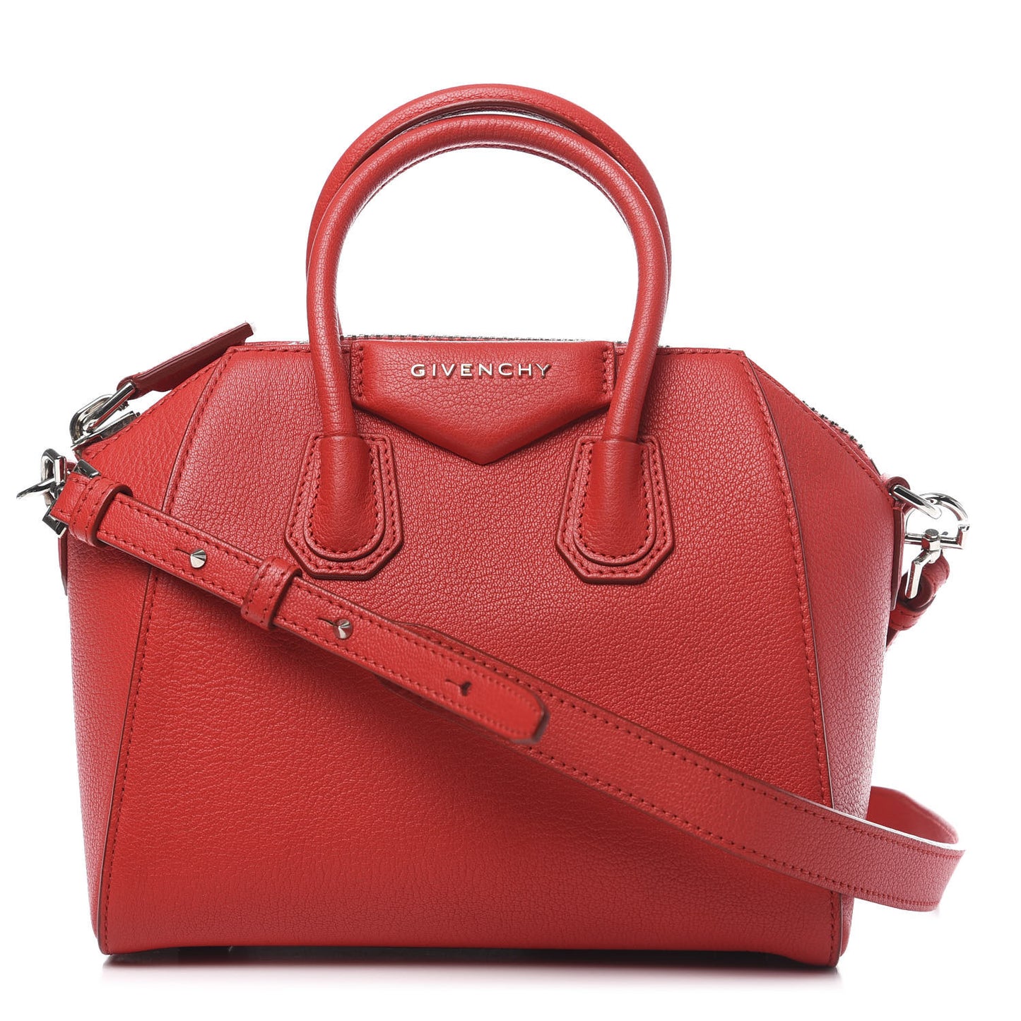Sugar Goatskin Mini Antigona Medium Red