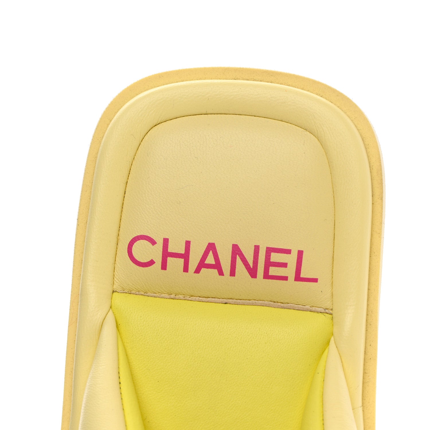 Chanel Lambskin CC Thong Sandals 40 Yellow 7 of 17