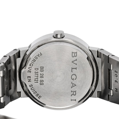Bulgari Stainless Steel Diamond 26mm Quartz Watch Black 4 of 4