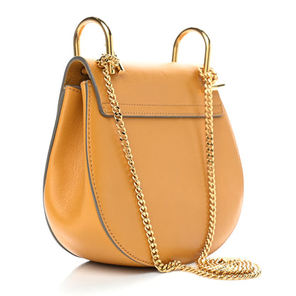 Chloe Suede Smooth Calfskin Mini Drew Shoulder Bag Dark Ochre 3 of 14