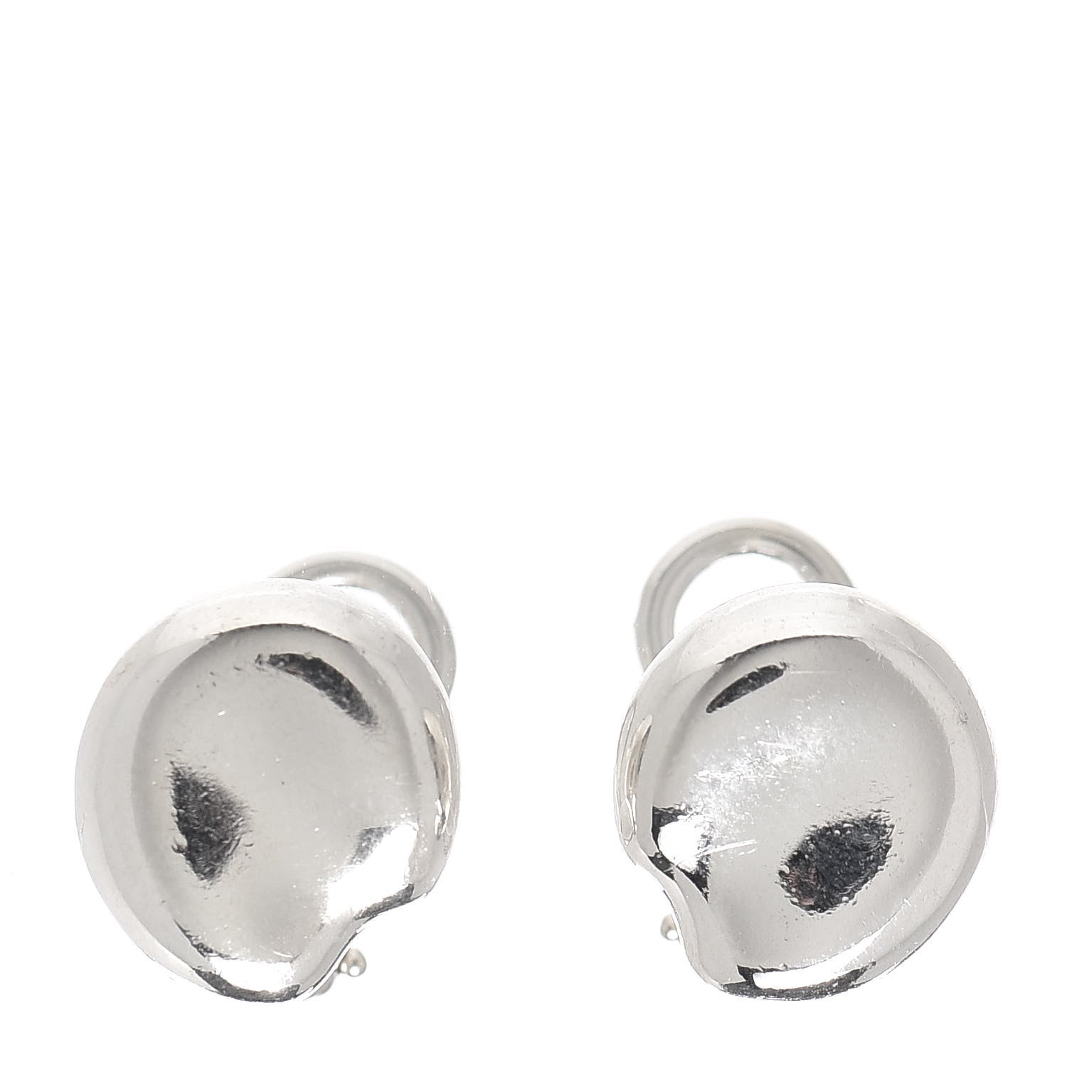 Tiffany Sterling Silver Elsa Peretti Nugget Clip-On Earrings 1 of 4