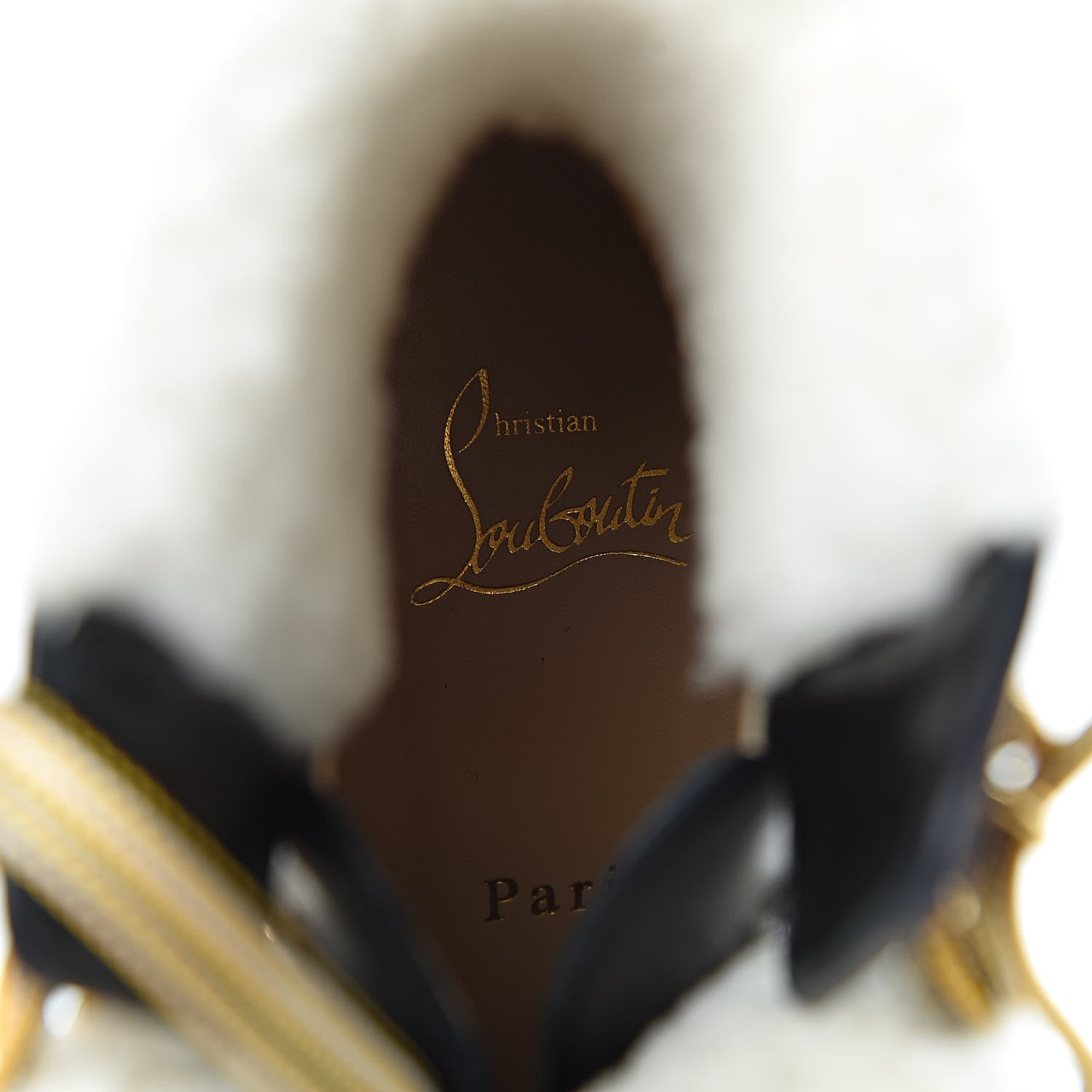 Christian Louboutin Calfskin Shearling Yetita 70 Hiker Booties 40.5 Black 5 of 8