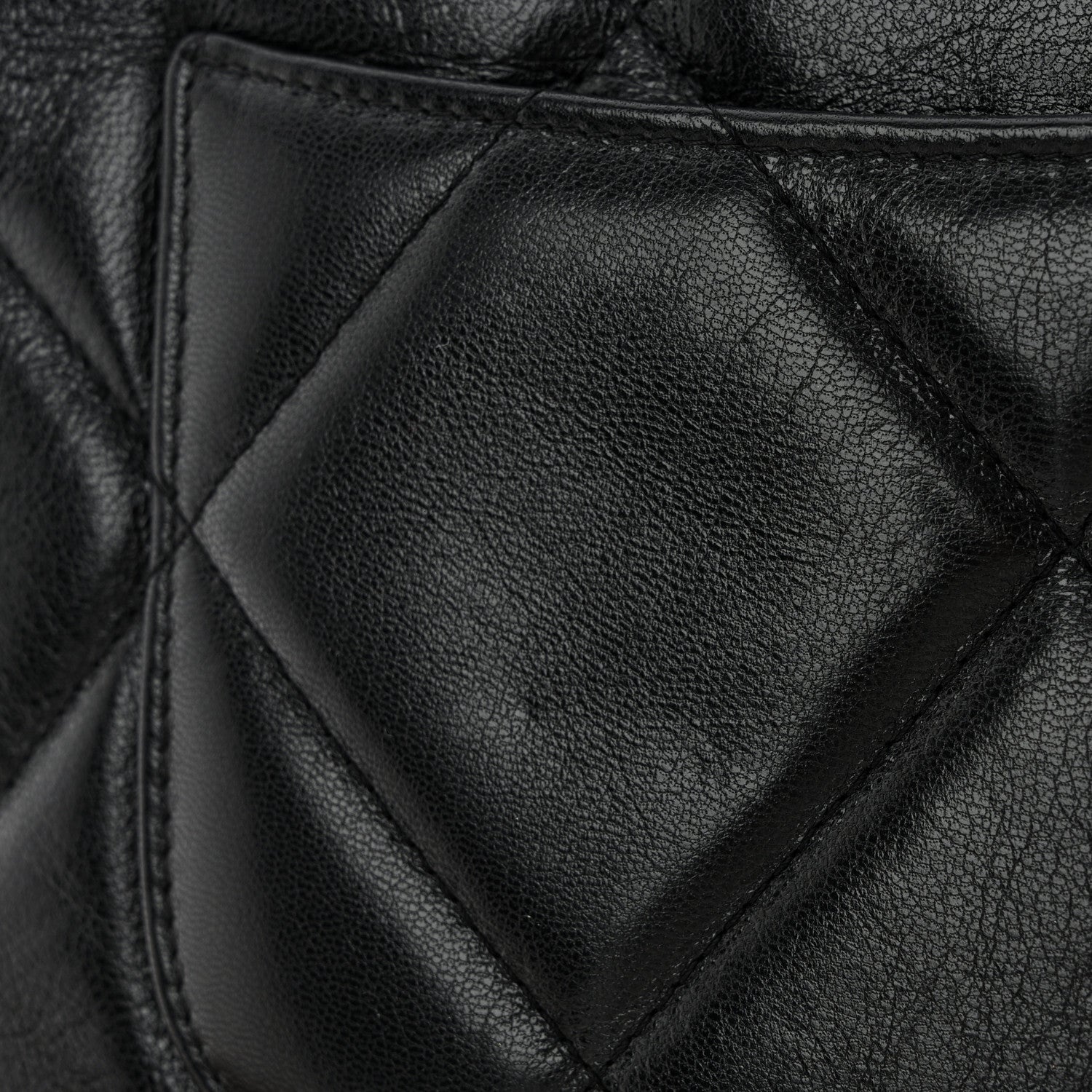 Chanel Goatskin Quilted Large Chanel 19 Cosmetic Case Black 9 of 10