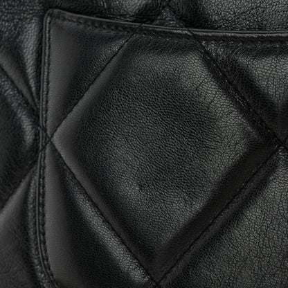 Chanel Goatskin Quilted Large Chanel 19 Cosmetic Case Black 9 of 10