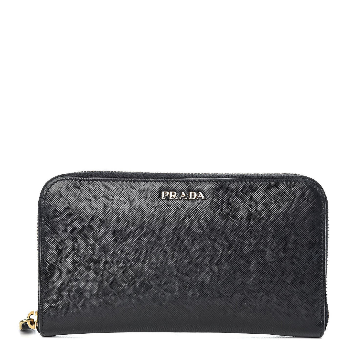 Saffiano Colour Zip Around Wallet Black Peonia