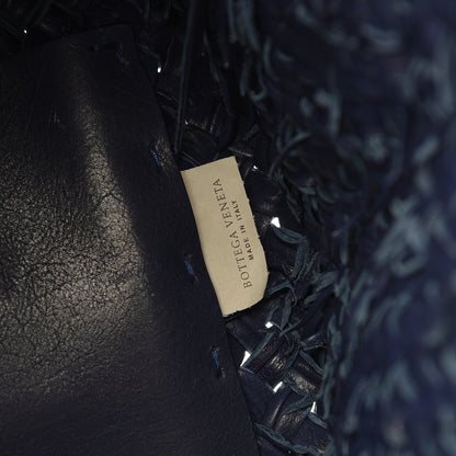 Bottega Veneta Chevre Intrecciato Fringe Netted Medium Cabat Tote Blue 9 of 21