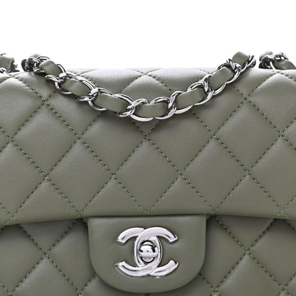 Chanel Lambskin Quilted Mini Rectangular Flap Green 7 of 9