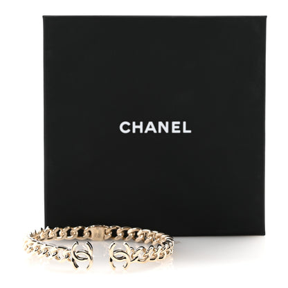 Chanel Metal CC Chain Link Choker Necklace M Gold 5 of 5