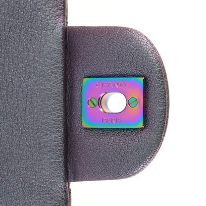 Chanel Iridescent Goatskin Quilted Medium Flap Purple 5 of 9