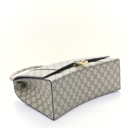 Balenciaga X GUCCI GG Supreme Monogram Medium Hourglass Top Handle Bag Beige Ebony 3 of 8