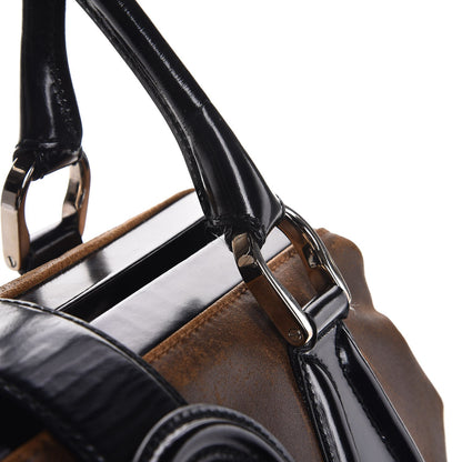 Balenciaga Calfskin Suede Frame Bag Brown Black 13 of 22