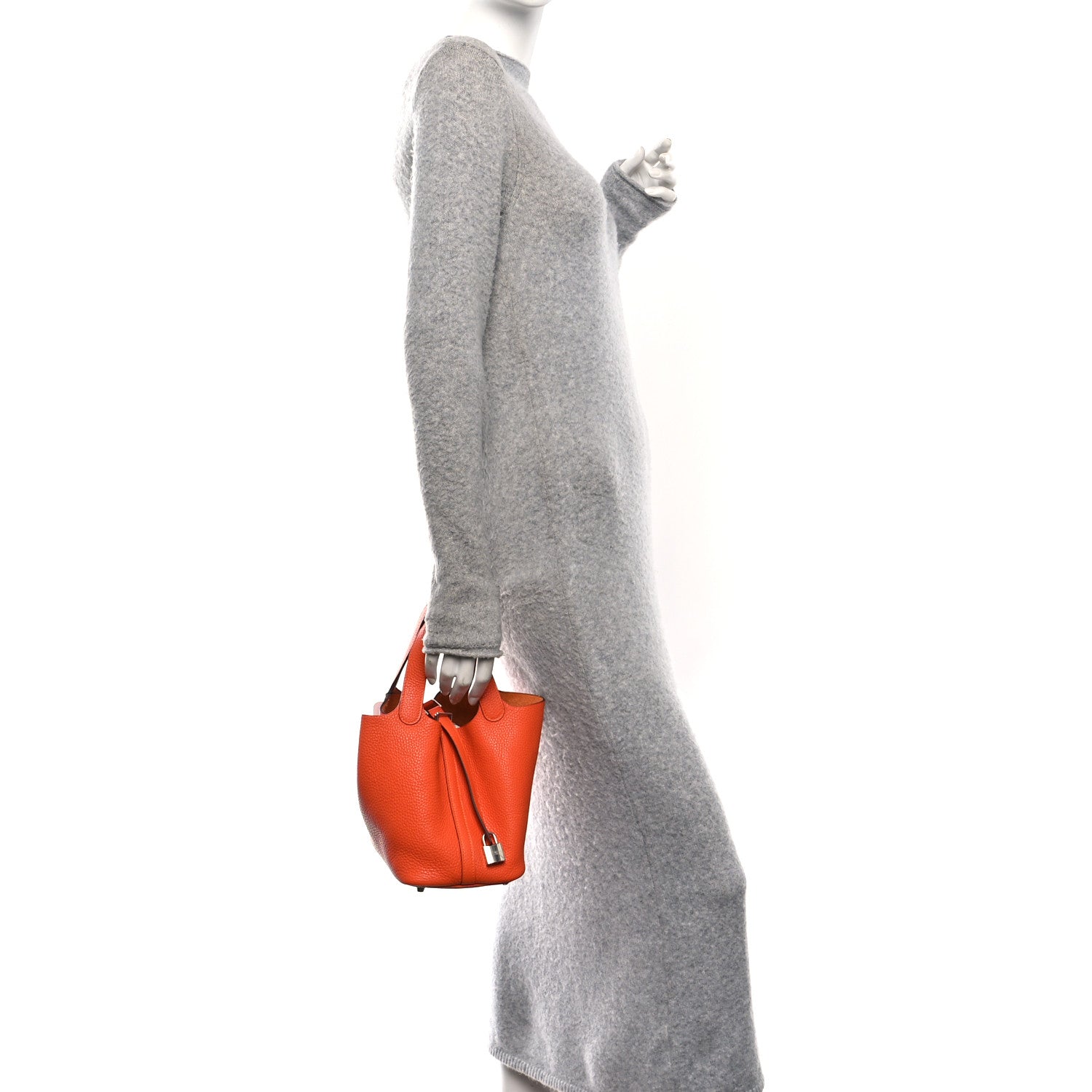 Hermes Taurillon Clemence Picotin Lock 18 PM Orange Poppy 1859538