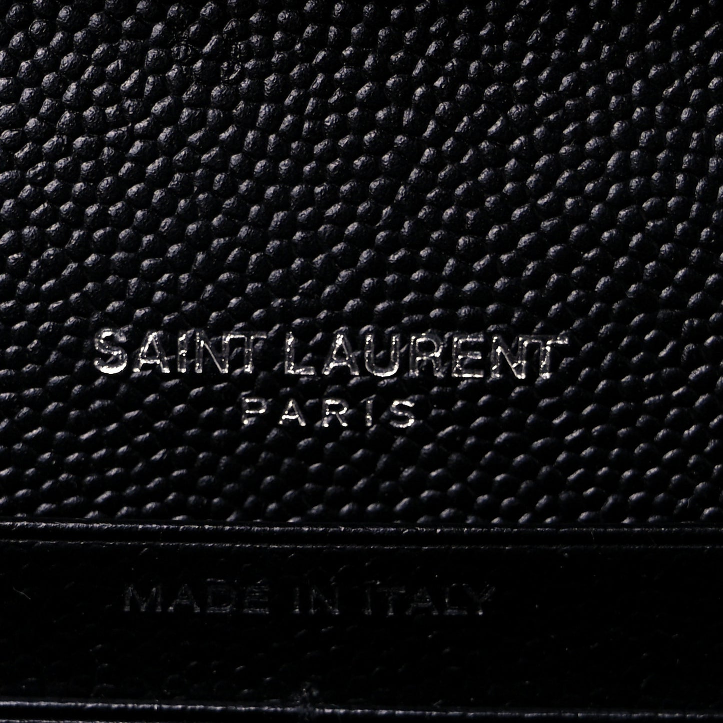 Grain De Poudre Matelasse Chevron Monogram Chain Wallet Black