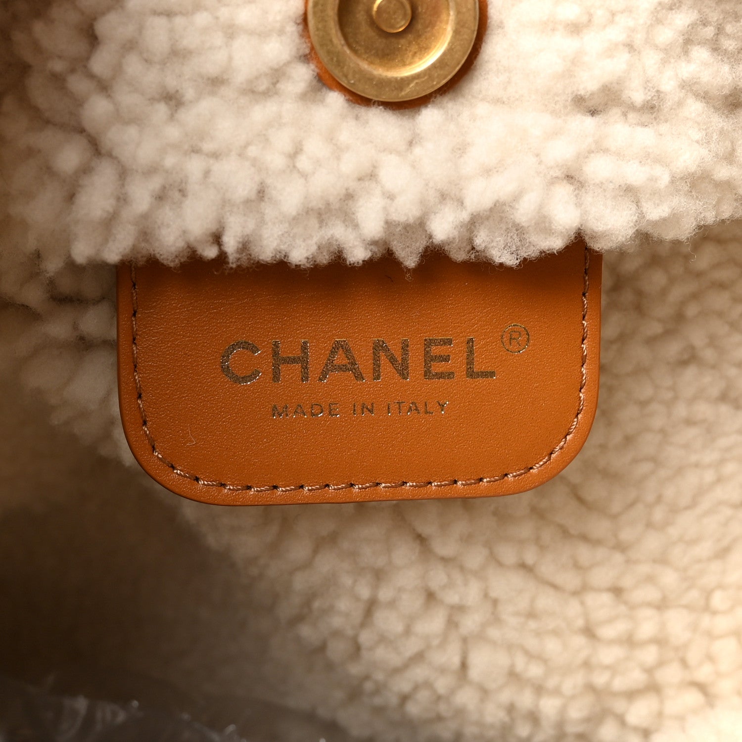 Chanel Suede Shearling Quilted Small Chanel 22 Brown White 7 of 11