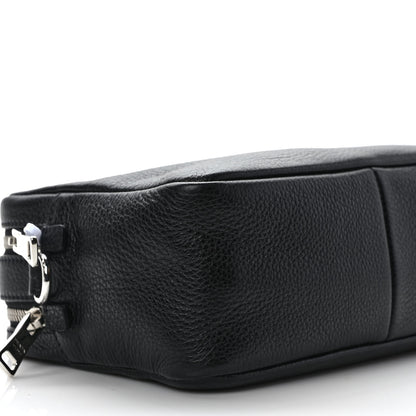 Prada Vitello Daino Soft Medium Double Zip Shoulder Bag Black 7 of 10