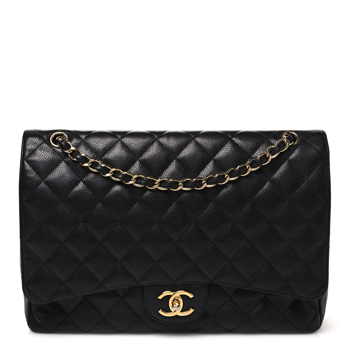 Chanel Caviar Maxi Single Flap Black 1 of 11