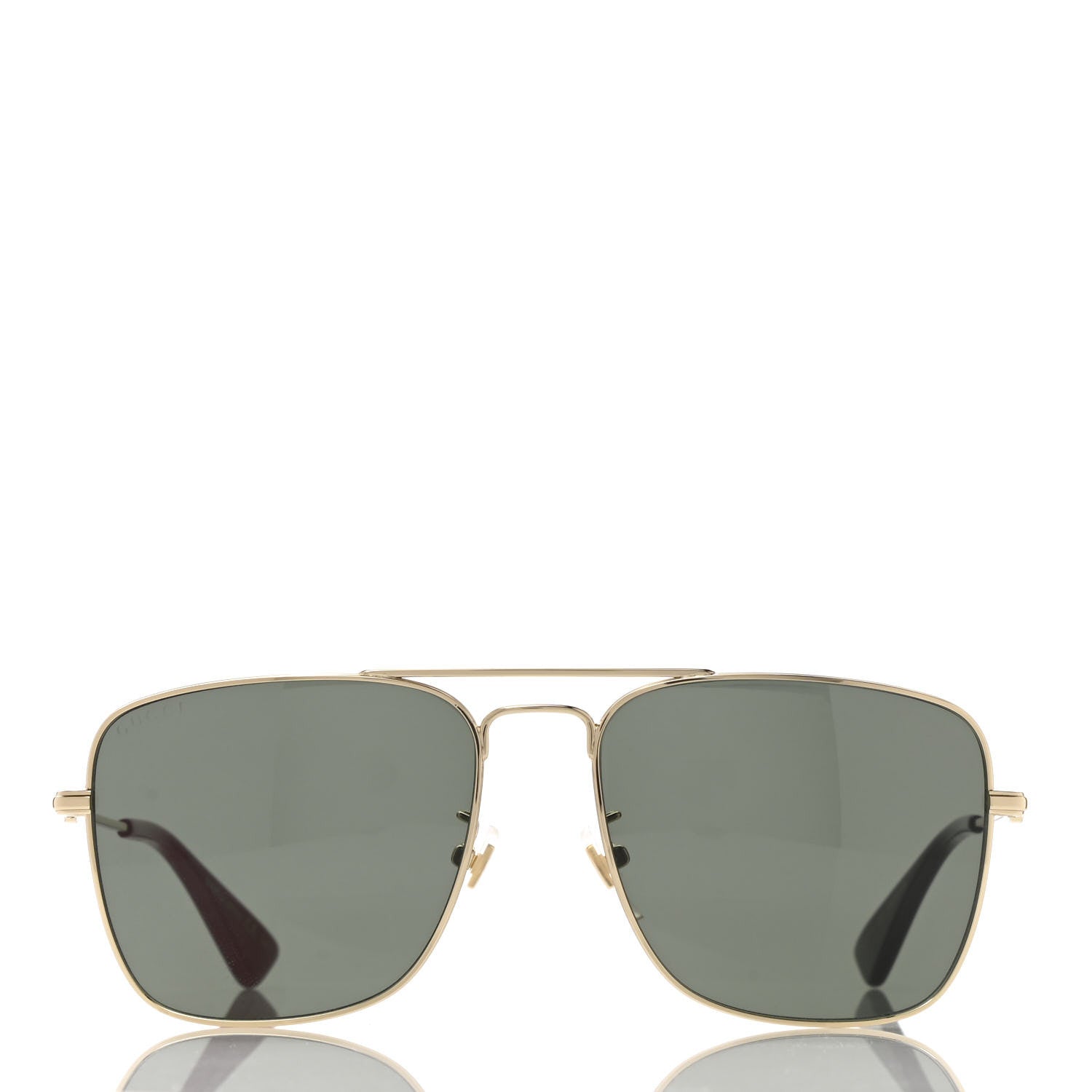 Gucci Squared Aviator Sunglasses GG0108S Black 2 of 9