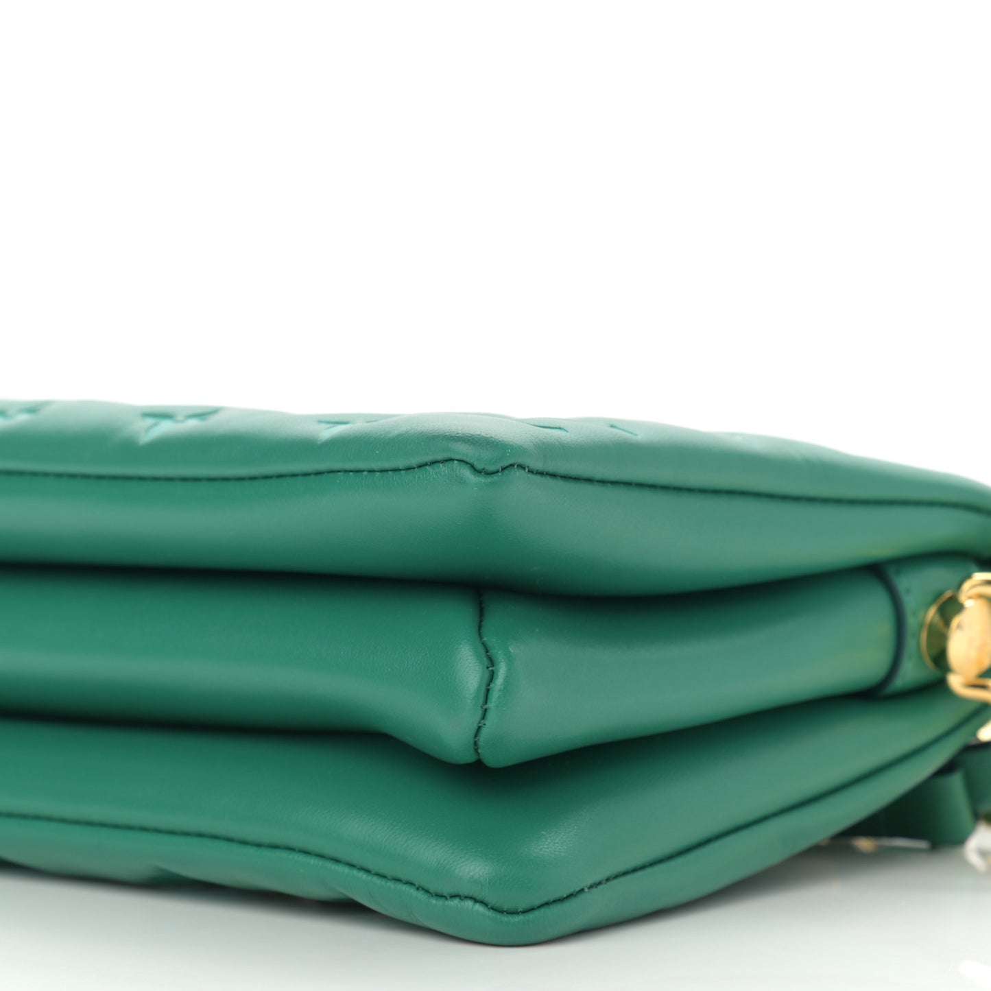 Lambskin Embossed Monogram Coussin BB Emeraude