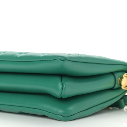 Louis Vuitton Lambskin Embossed Monogram Coussin BB Emeraude 9 of 9