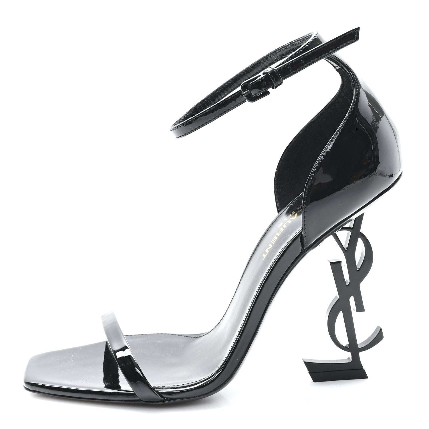 Saint Laurent Vernice Chiffon Opyum 110 Sandals 36 Black 1 of 10