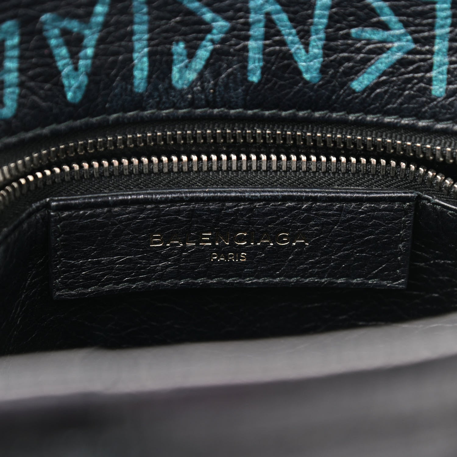 Balenciaga Agneau Arena Graffiti All Over XS Bazar Shopper Tote Black Multicolor 6 of 9
