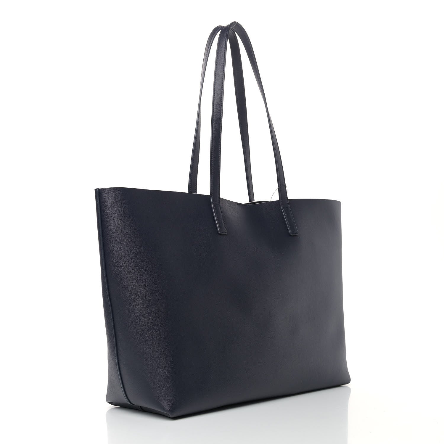 Saint Laurent Calfskin Large Shopping Tote Deep Marine 4 of 11