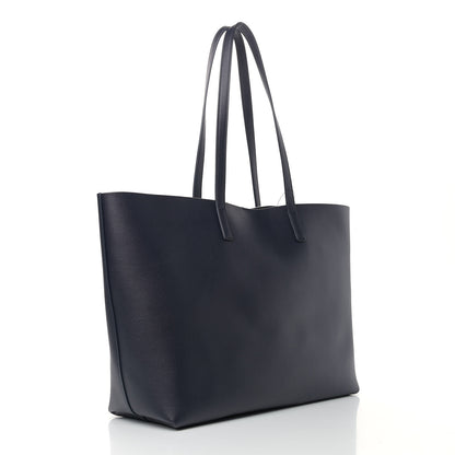 Saint Laurent Calfskin Large Shopping Tote Deep Marine 4 of 11