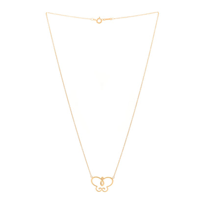 Tiffany 18K Yellow Gold Paloma Picasso Butterfly Pendant Necklace 3 of 5