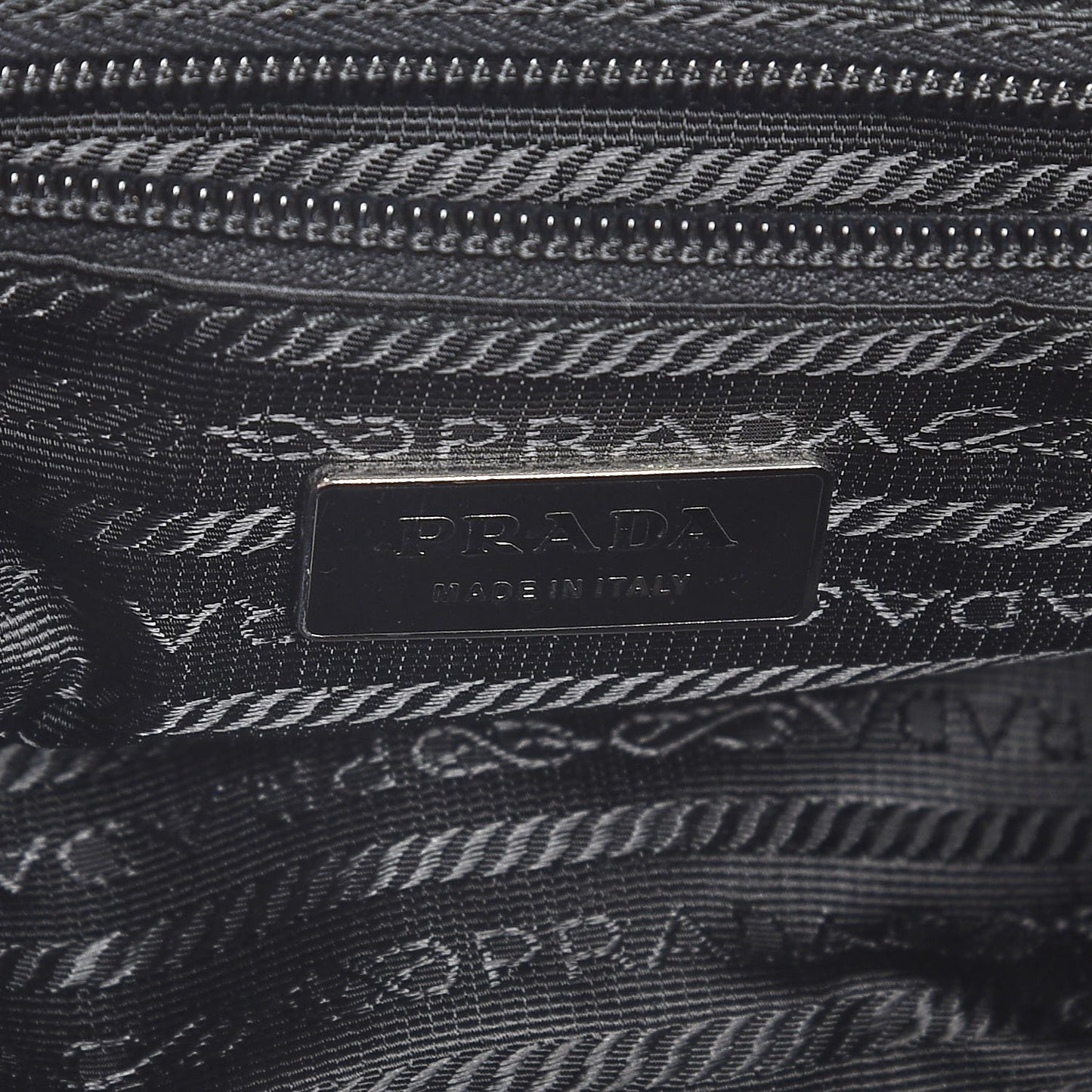 Tessuto Nylon Box Calf Bowling Bag Black