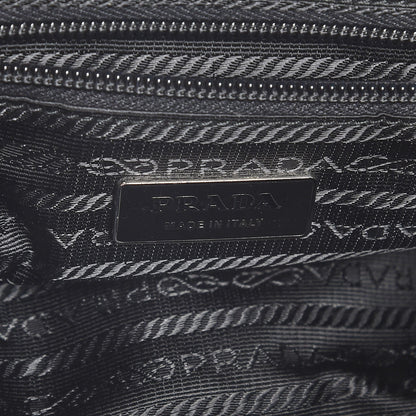 Prada Tessuto Nylon Box Calf Bowling Bag Black 6 of 9