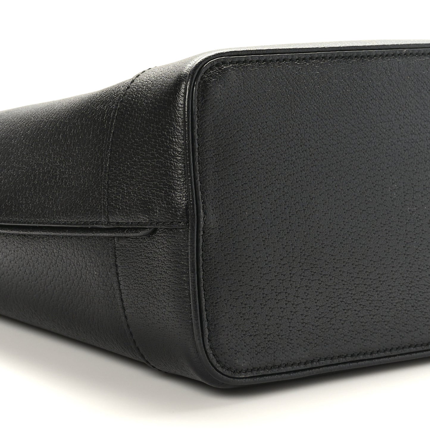 Textured Dollar Calfskin Medium Ophidia Shoulder Tote Bag Black